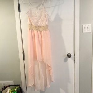 High/Low lace & crochet dress